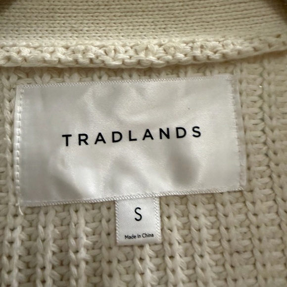 NWOT TRADLANDS Shelter Cotton Cardigan in Birch Size Small - Picture 9 of 10